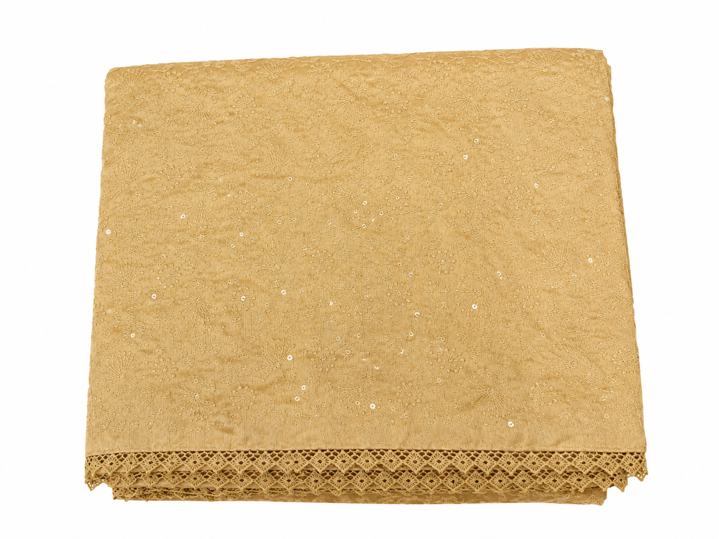 Chikkankari Silk - Cream