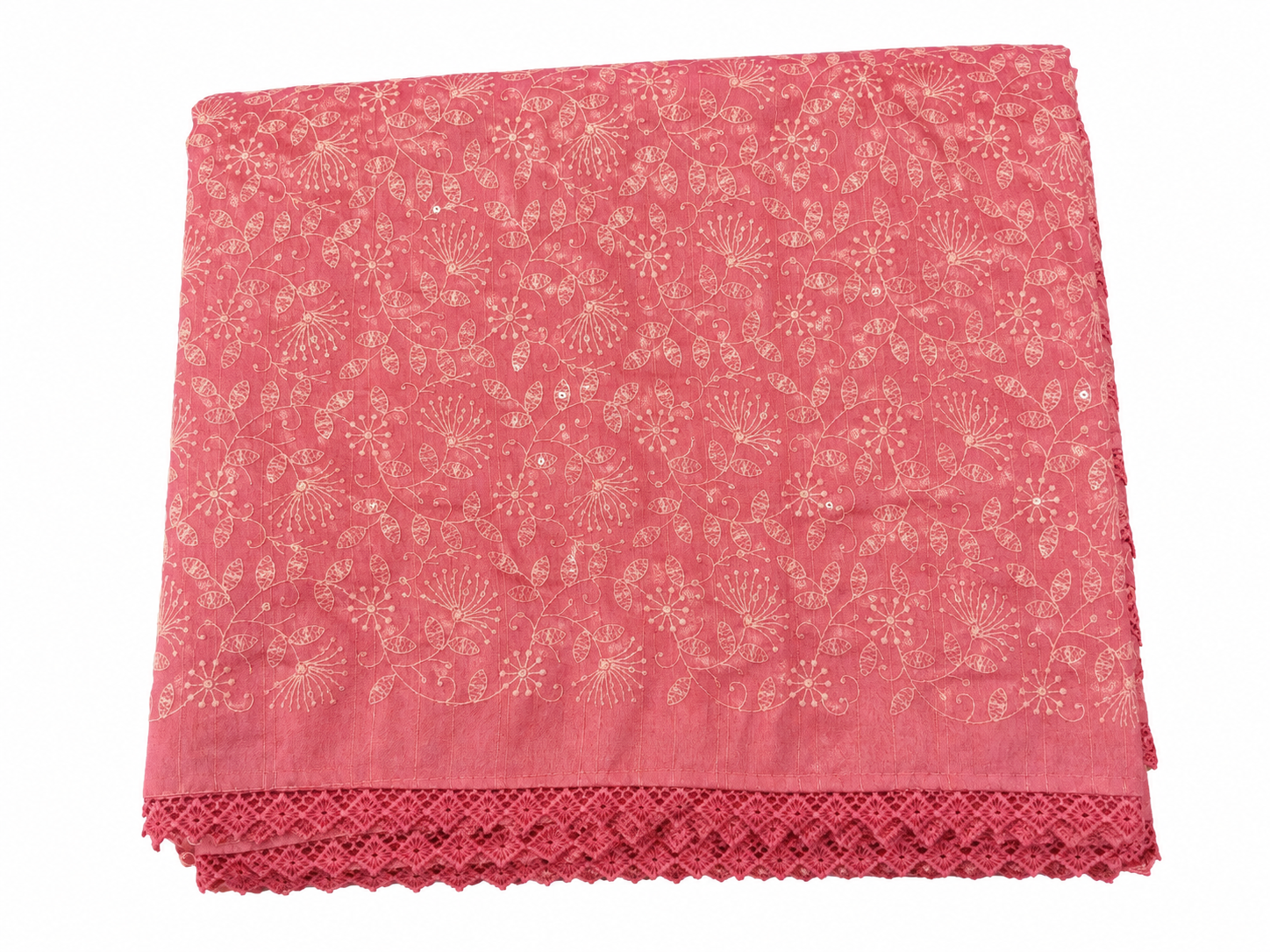 Chikkankari Silk - Pink
