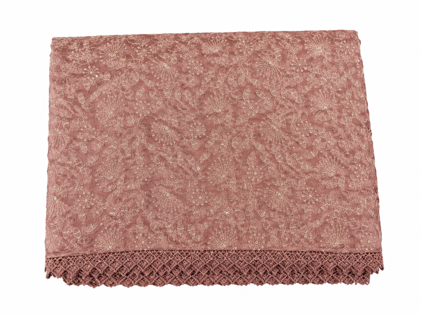 Chikkankari Silk - Mauve