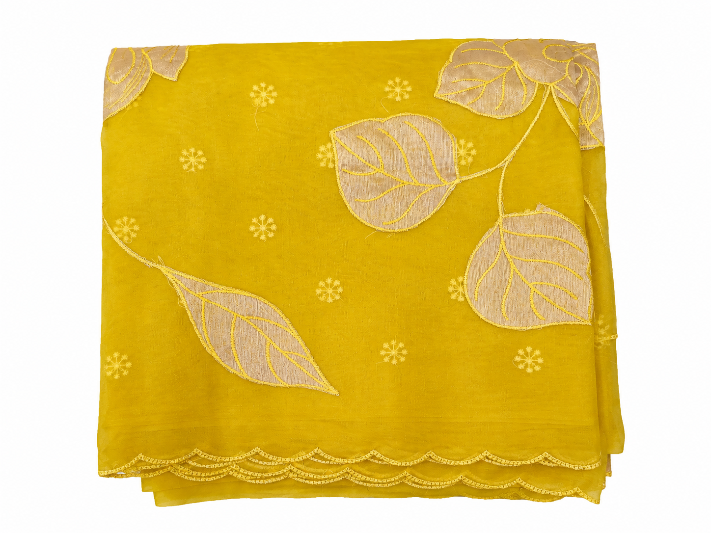 Turkish Organza Saree - Yellow
