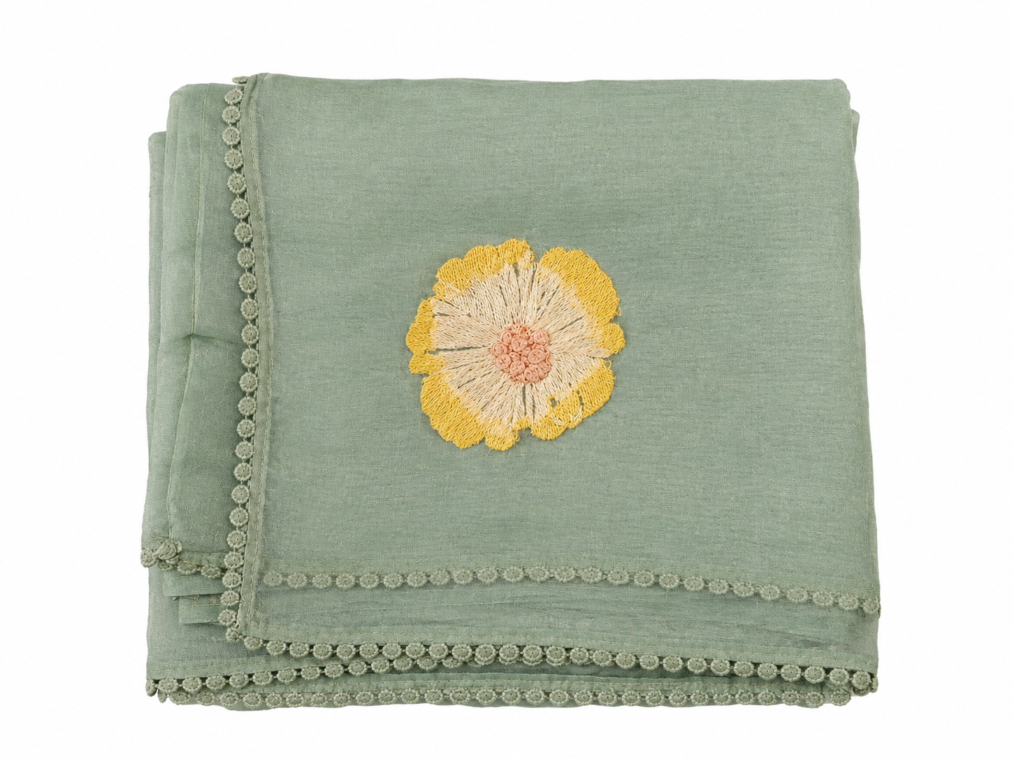 Turkish Organza Saree -  Sage Green