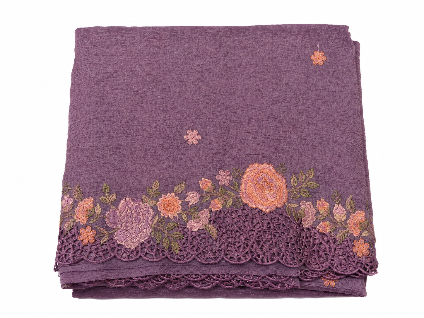 Crush Organza Saree - Purple
