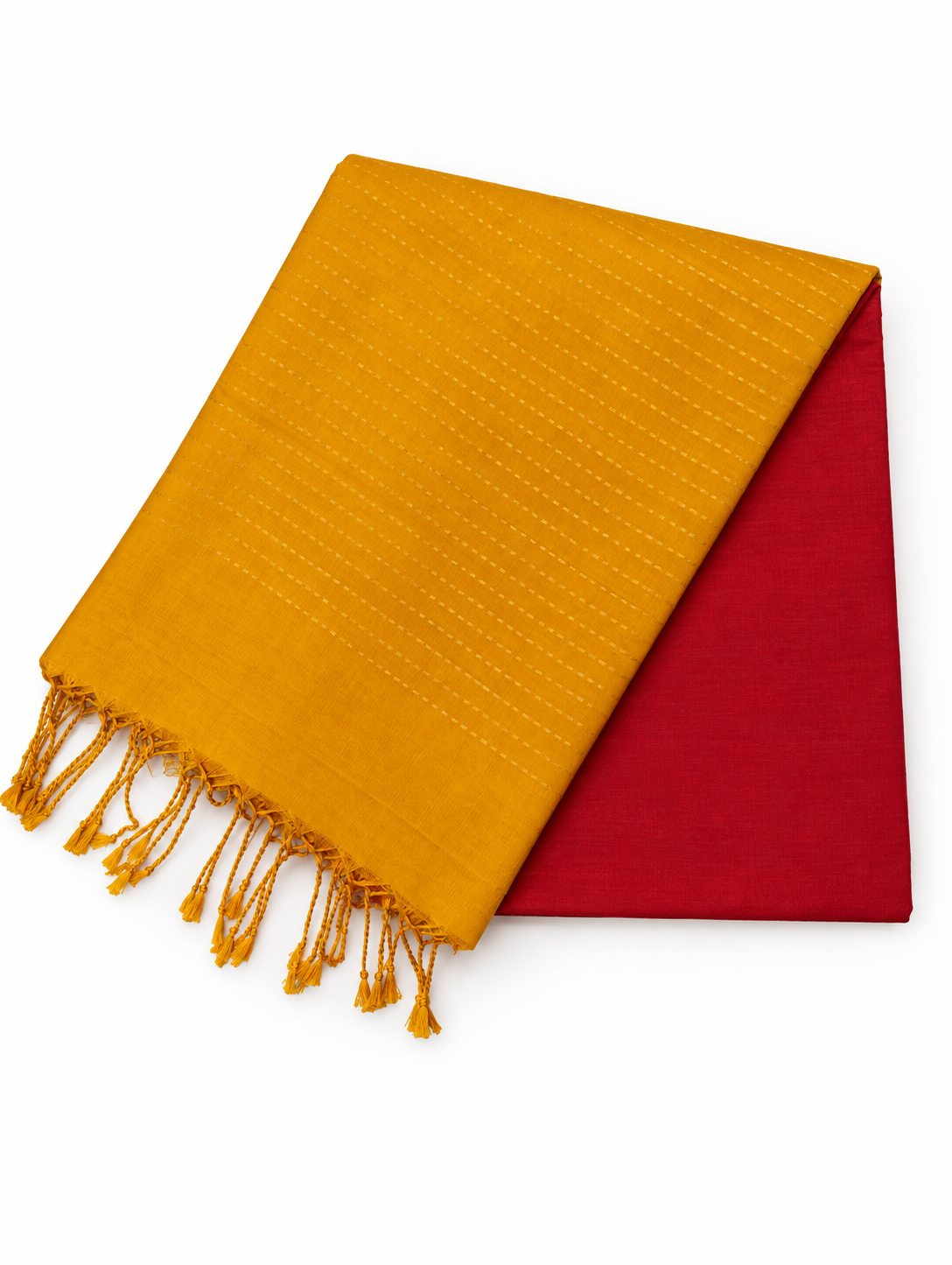 Kanchipuram Soft Silk  - Rani Pink With Golden Yellow Border